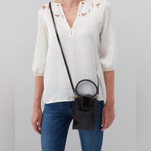Sheila Phone Hobo Crossbody Black